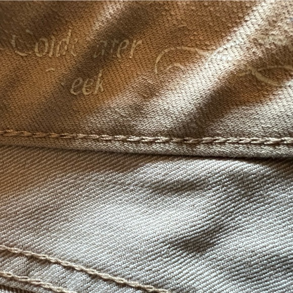 Women’s Coldwater Creek Tan Cropped Denim Jeans cuffed - Picture 4 of 6